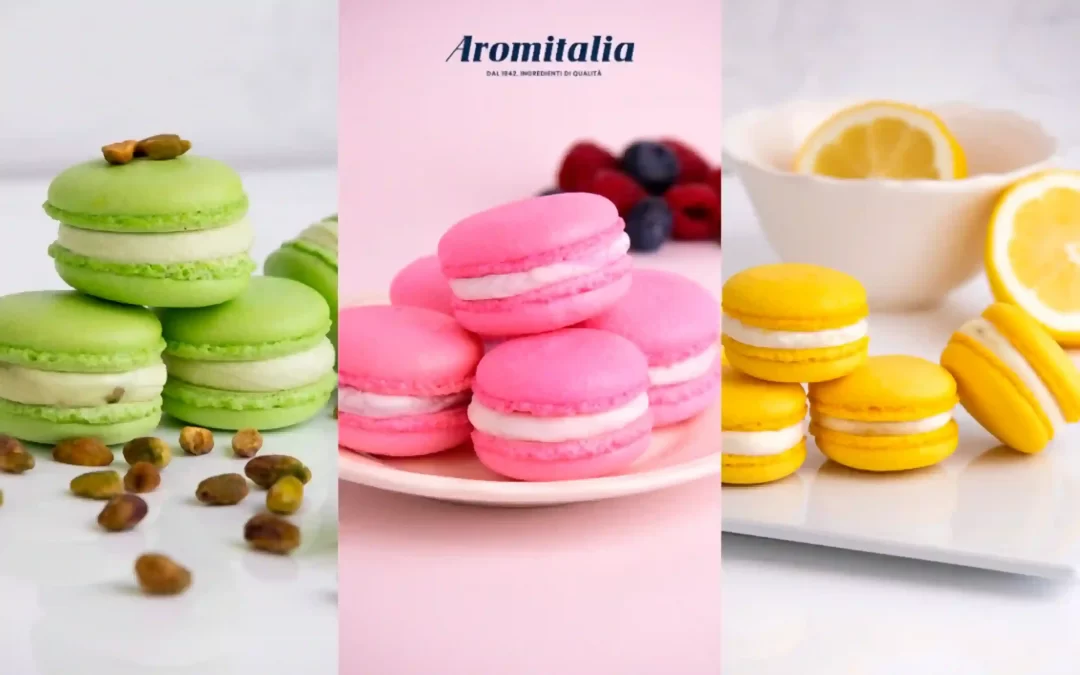 Macaron relleno de helado